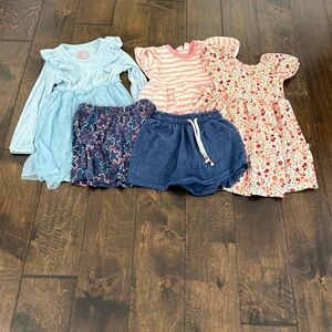 3T Dress/Skort Lot Bundle Set - Blue, Pink, and Floral - GUC